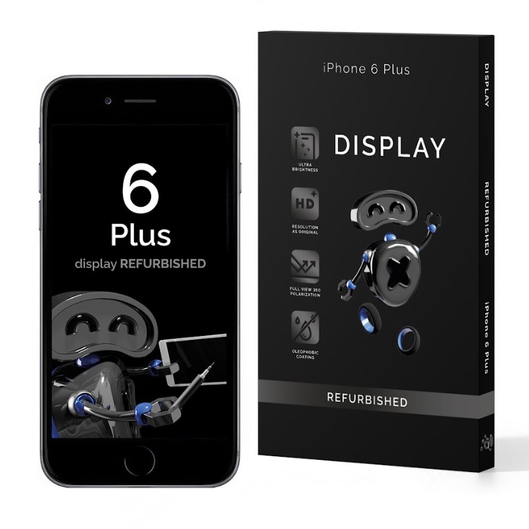 Display Lcd + Touch Screen Per Apple Iphone 6 Plus Nero Qualità Ricondizionato